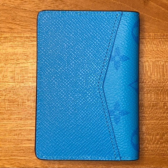 SOLD Louis Vuitton Taigarama Eclipse Lagoon blue Pocket organizer / wallet - Picture 2 of 8